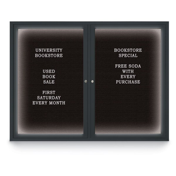 Hinge-less Radius Corkboard, 11"x13-1/2", Satin Alum Frame/Cloud